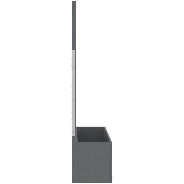 Odlingslådor med spaljé 2 st grå WPC vidaXL 65 x 33 x 135 cm – bild 5
