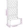 Odlingslådor med spaljé 2 st grå WPC vidaXL 65 x 33 x 135 cm – miniatyr 8