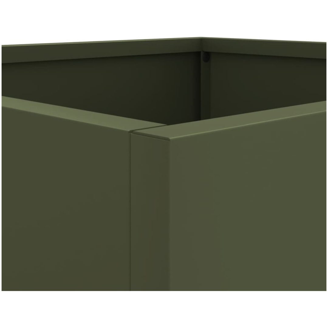 Odlingslådor olivgrön kallvalsat stål vidaXL 42 x 40 x 39 cm – bild 8