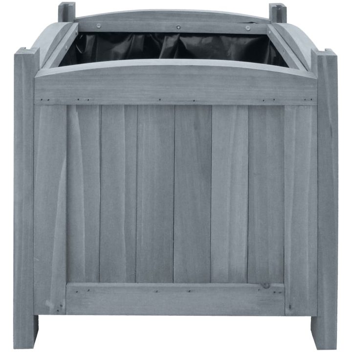 Odlingslådor upphöjda 2 st 30x30x30 cm massivt granträ vidaXL – bild 2