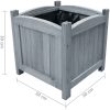 Odlingslådor upphöjda 2 st 30x30x30 cm massivt granträ vidaXL – miniatyr 4