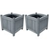 Odlingslådor upphöjda 2 st 30x30x30 cm massivt granträ vidaXL – miniatyr 1