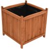 Odlingslådor upphöjda 2 st 50x50x50 cm granträ vidaXL – miniatyr 2