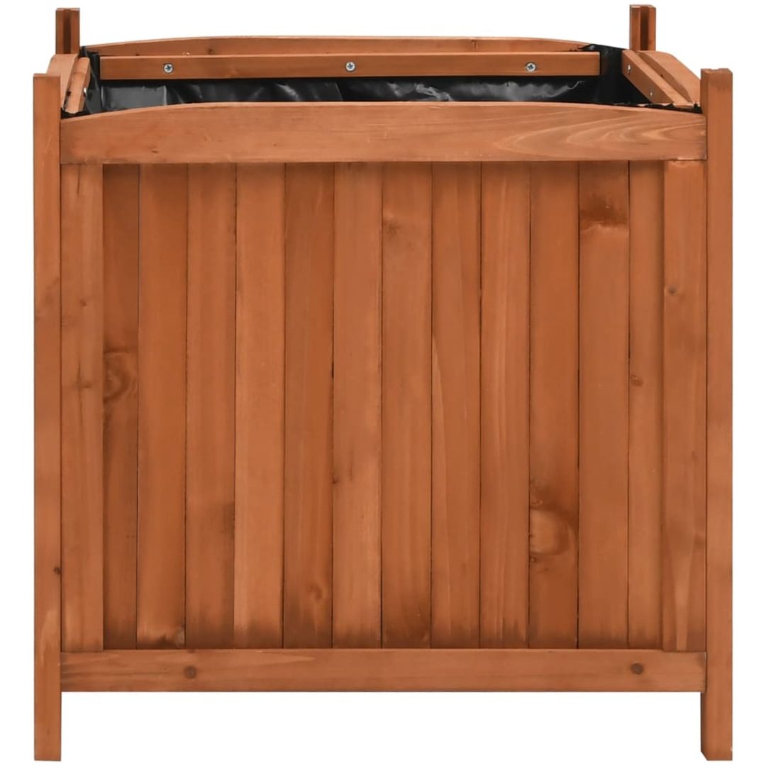 Odlingslådor upphöjda 2 st 50x50x50 cm granträ vidaXL – bild 3