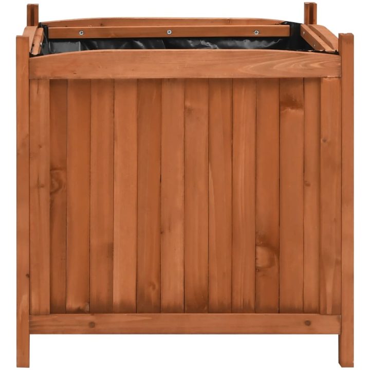 Odlingslådor upphöjda 2 st 50x50x50 cm granträ vidaXL – bild 3
