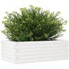 Odlingslådor vit massiv furu vidaXL 70 x 40 x 23 cm – miniatyr 4