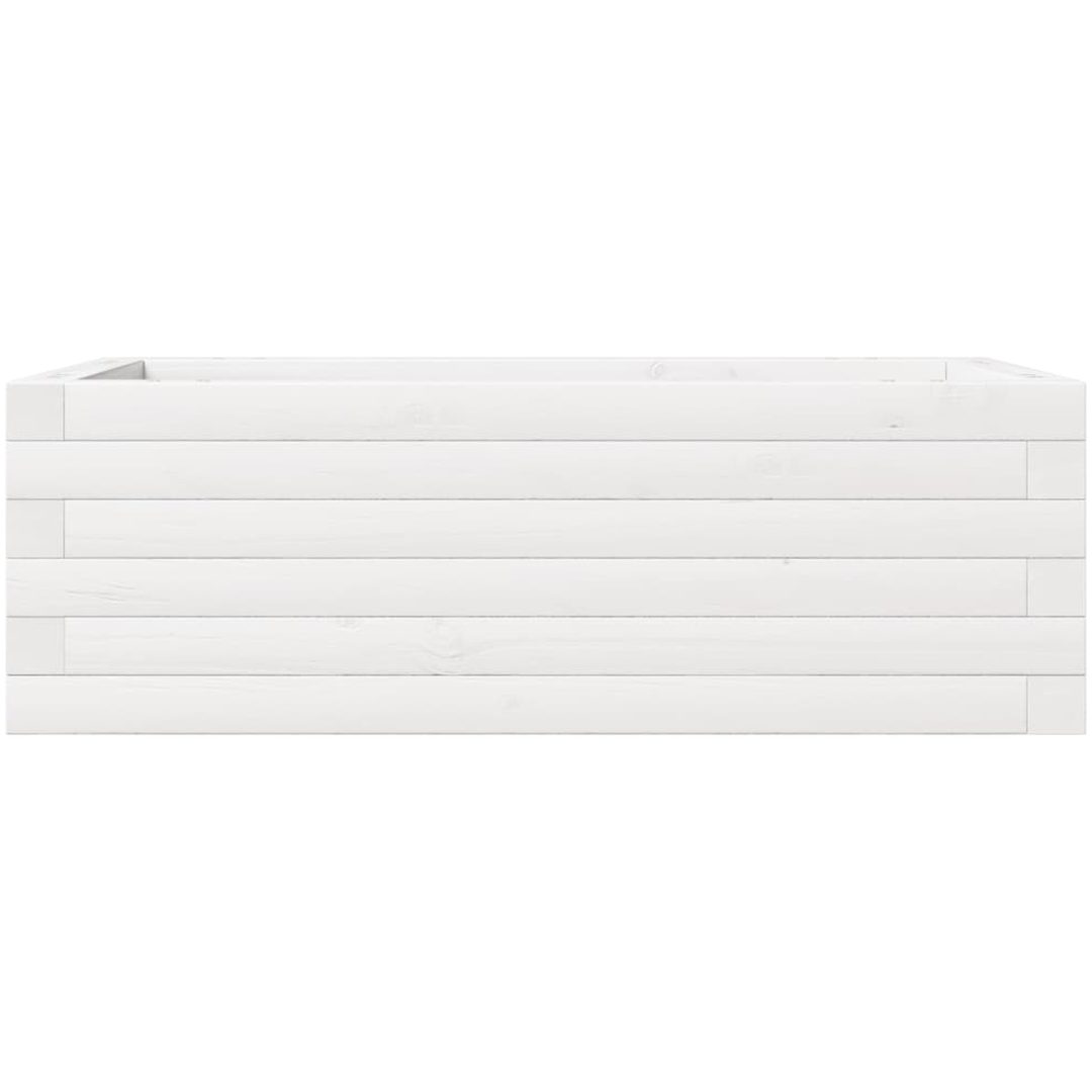 Odlingslådor vit massiv furu vidaXL 70 x 40 x 23 cm – bild 5
