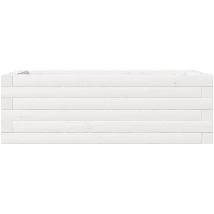 Odlingslådor vit massiv furu vidaXL 70 x 40 x 23 cm – bild 5