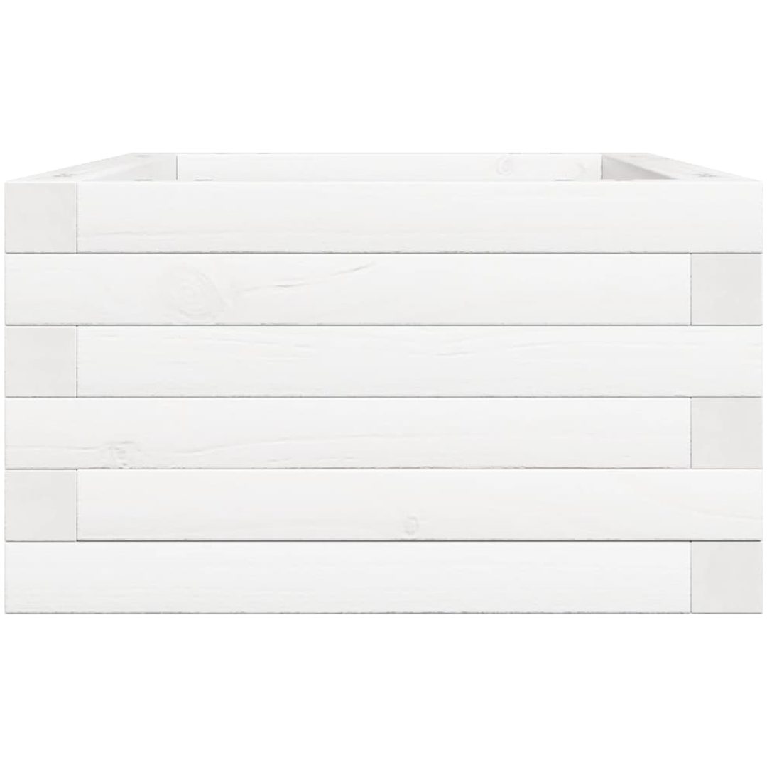 Odlingslådor vit massiv furu vidaXL 70 x 40 x 23 cm – bild 6