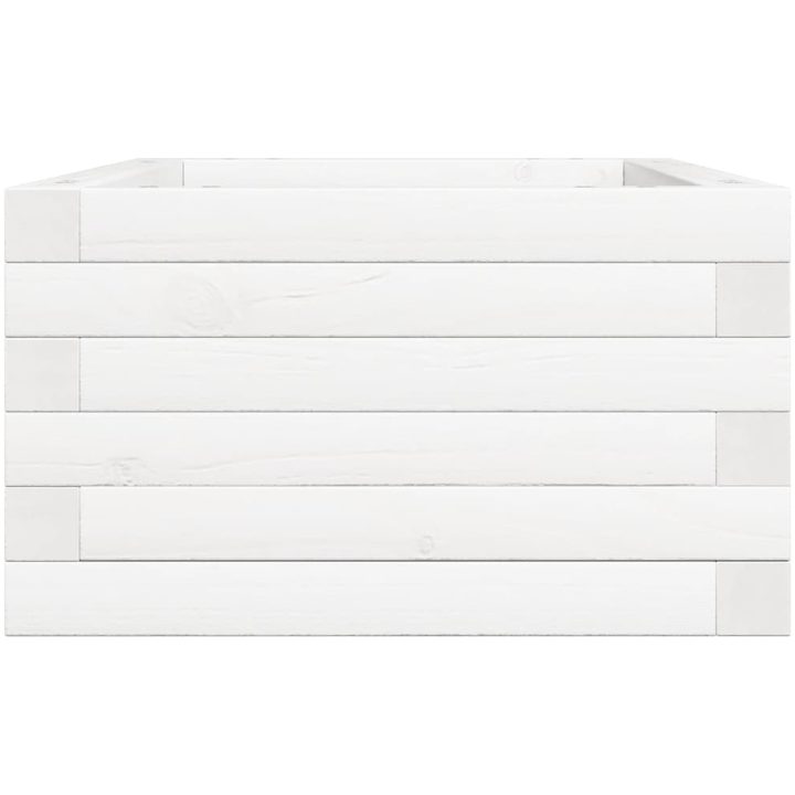 Odlingslådor vit massiv furu vidaXL 70 x 40 x 23 cm – bild 6