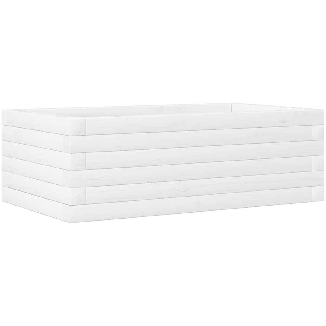 Odlingslådor vit massiv furu vidaXL 70 x 40 x 23 cm – bild 7