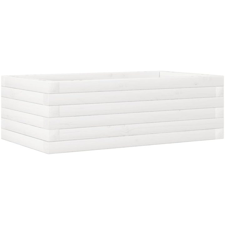 Odlingslådor vit massiv furu vidaXL 70 x 40 x 23 cm – bild 7
