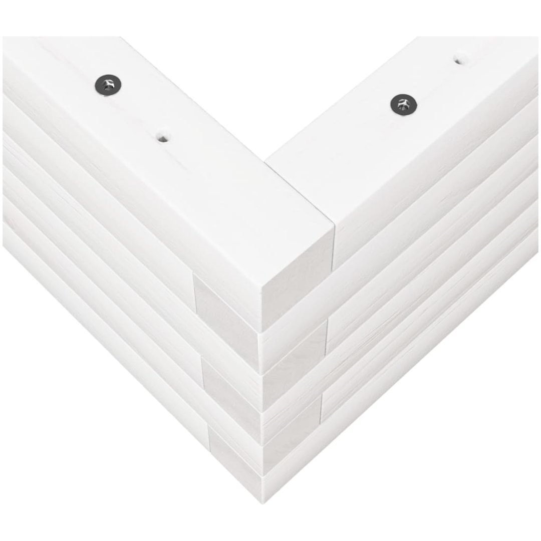 Odlingslådor vit massiv furu vidaXL 70 x 40 x 23 cm – bild 8