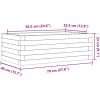 Odlingslådor vit massiv furu vidaXL 70 x 40 x 23 cm – miniatyr 10