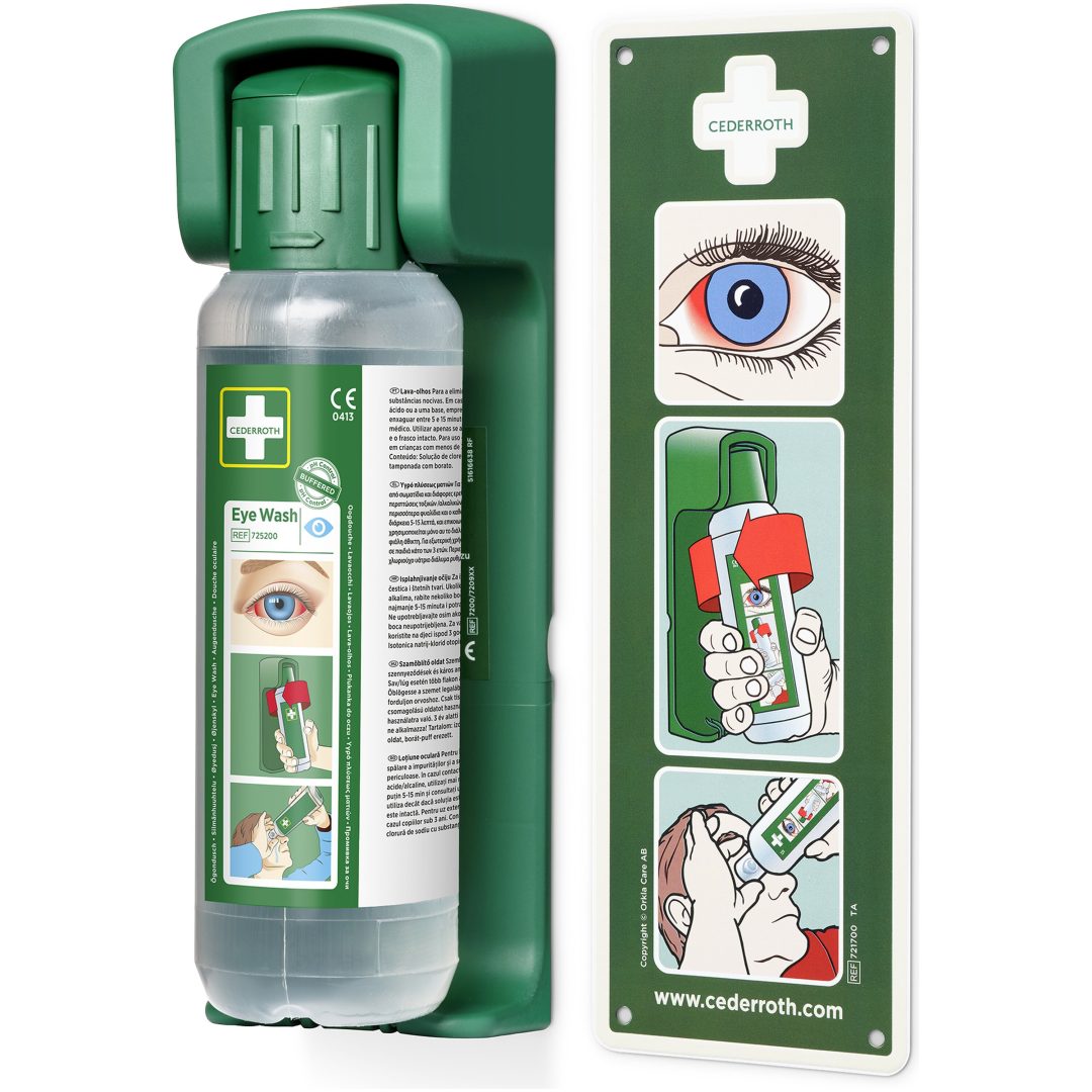 Ögondusch Väggfäste Grön Cederroth – bild 3