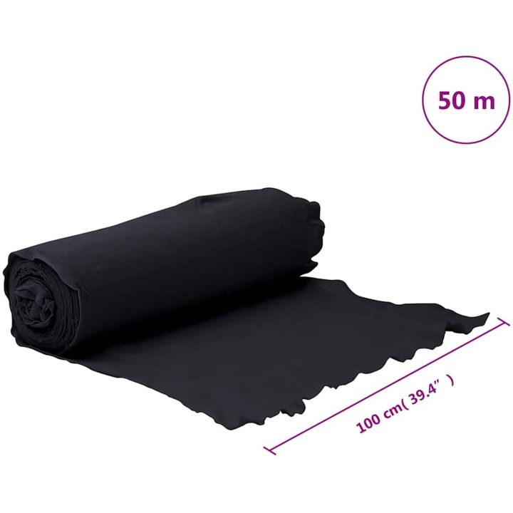 Ogräsduk 1x50 m polyesterfiber svart vidaXL 50 m (100 gsm) – bild 10