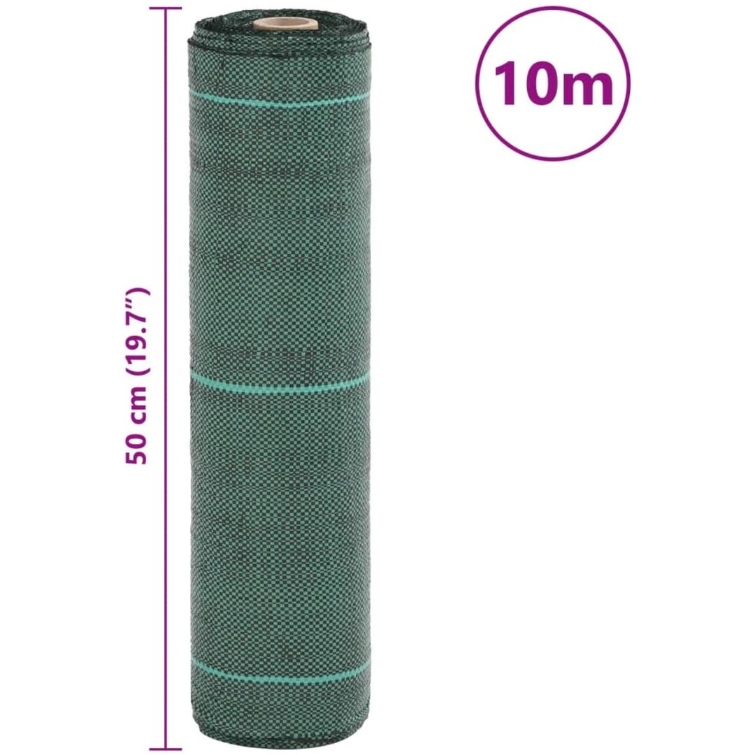 Ogräsmatta grön PP vidaXL 0.5 x 10 m – bild 8