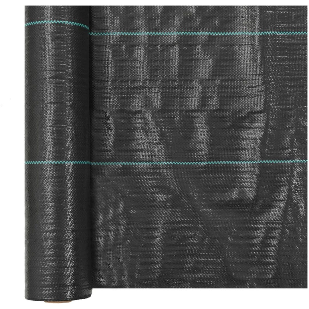 Ogräsmatta PP svart vidaXL 2 x 150 m – bild 2