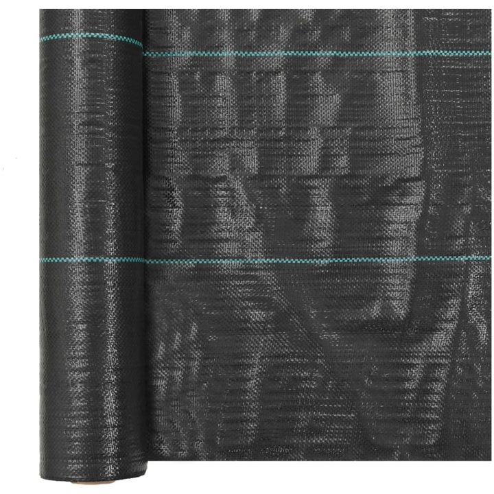 Ogräsmatta PP svart vidaXL 2 x 150 m – bild 2
