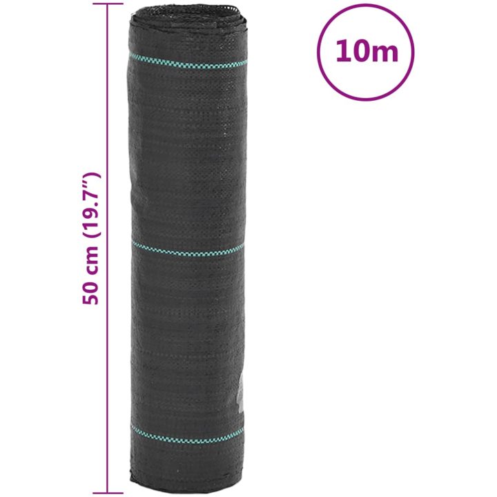 Ogräsmatta svart PP vidaXL 0.5 x 10 m – bild 8