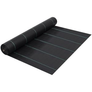 Ogräsmatta svart PP vidaXL