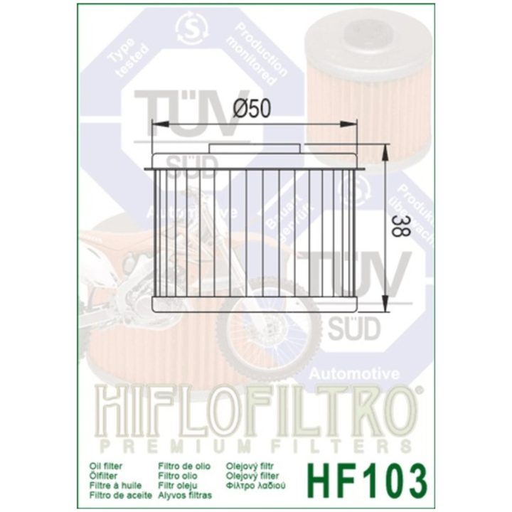 Oliefilter HF103 HIFLO – bild 2