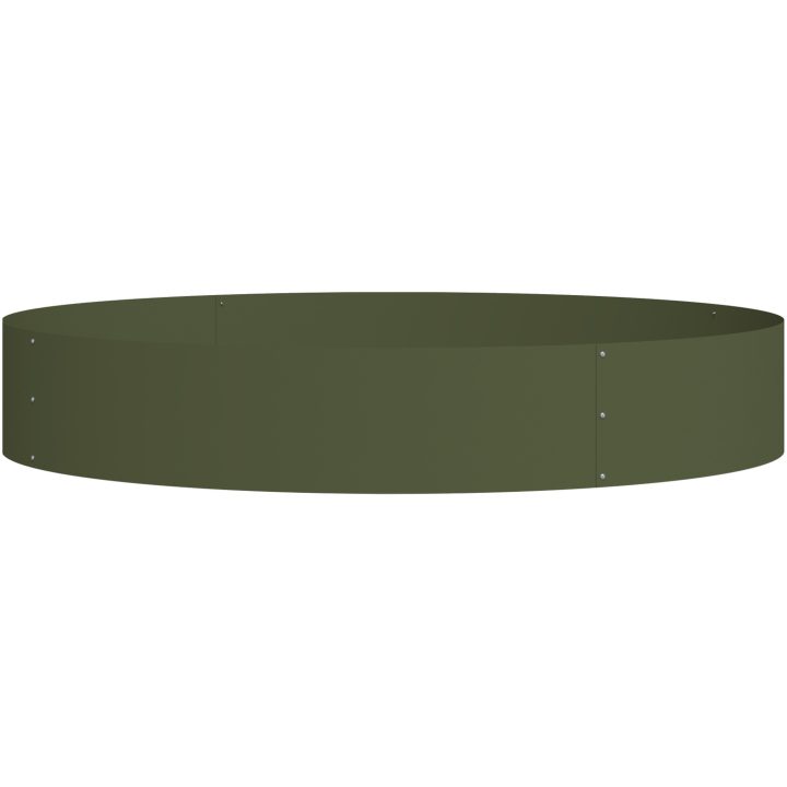 Olivgrön Kruka Olivgrön Metall Hållbar Cylindrisk Modern vidaXL Large – bild 2