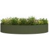 Olivgröna planterare Olivgrön Metall Planterare vidaXL Large – miniatyr 3