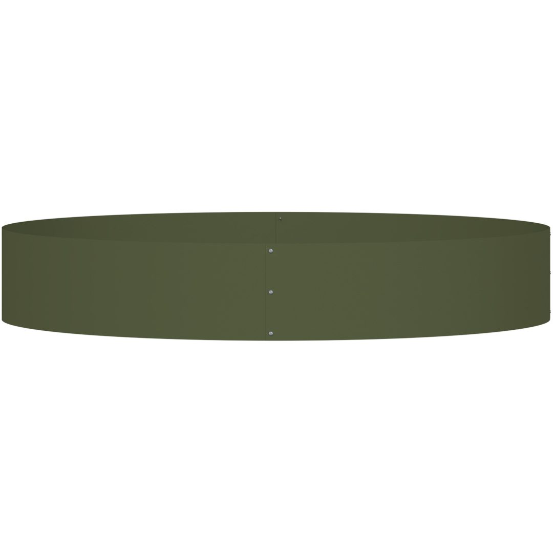 Olivgröna planterare Olivgrön Metall Planterare vidaXL Large – bild 6