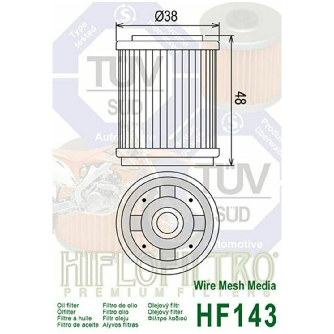 Oljefilter HIFLO HF143 – bild 3
