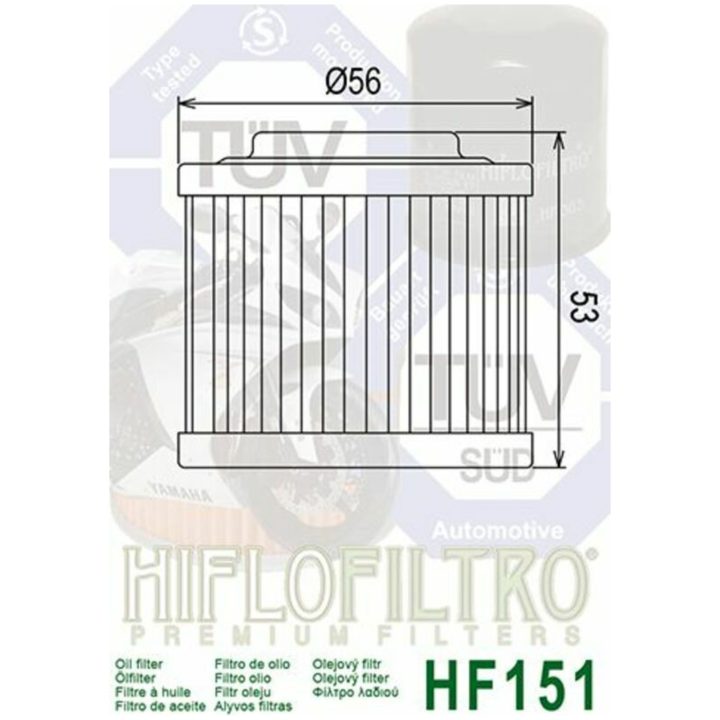 Oljefilter HIFLO HF151 – bild 3