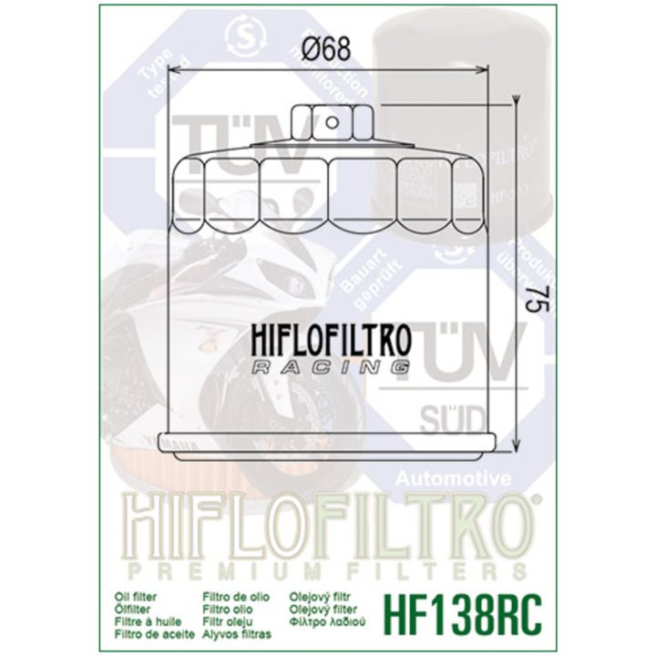 Oljefilter MC Racing Hiflo Oljefilter HF138 – bild 2