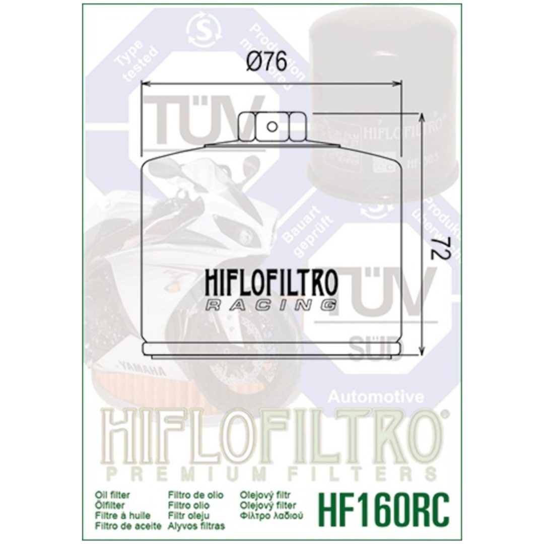 Oljefilter MC Racing Hiflo Oljefilter HF160