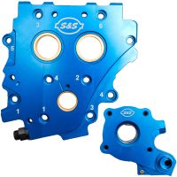Oljepump Och Kamstödsplatta Tc3 Blå Aluminium S&S Cycle
