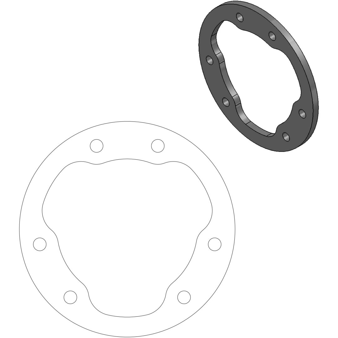 Omplaceringsbricka Bromsok MOTO-MASTER 270 MM