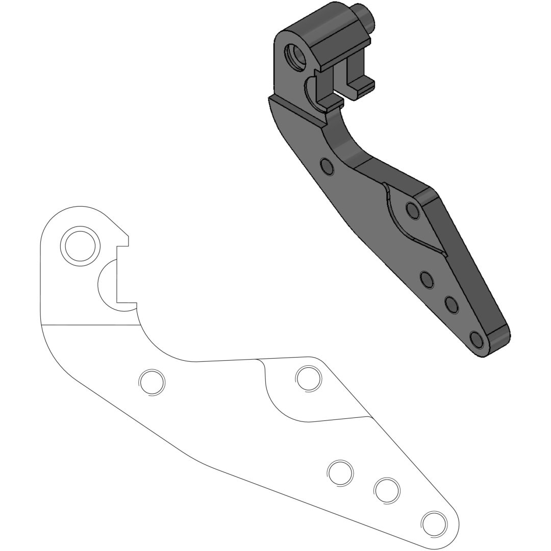 Omplaceringsbricka Bromsok MOTO-MASTER 298 mm (11,75")
