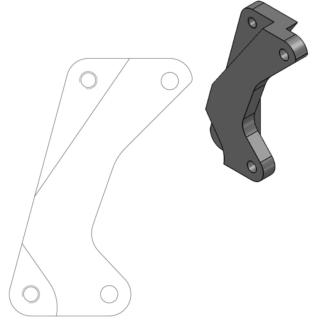 Omplaceringsbricka Bromsok MOTO-MASTER 320 mm (12-19/32)