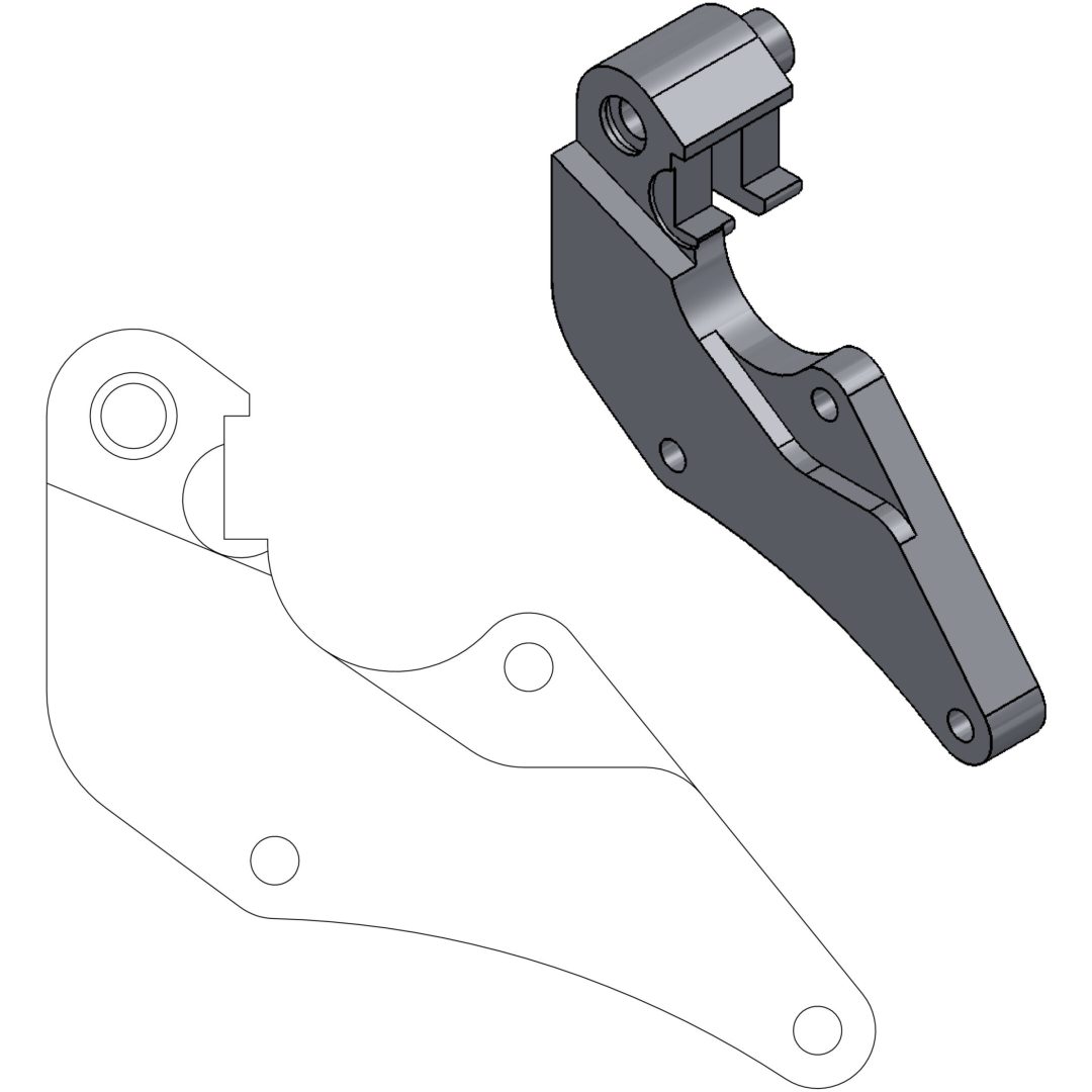 Omplaceringsbricka Bromsok Super Motard MOTO-MASTER 320 MM