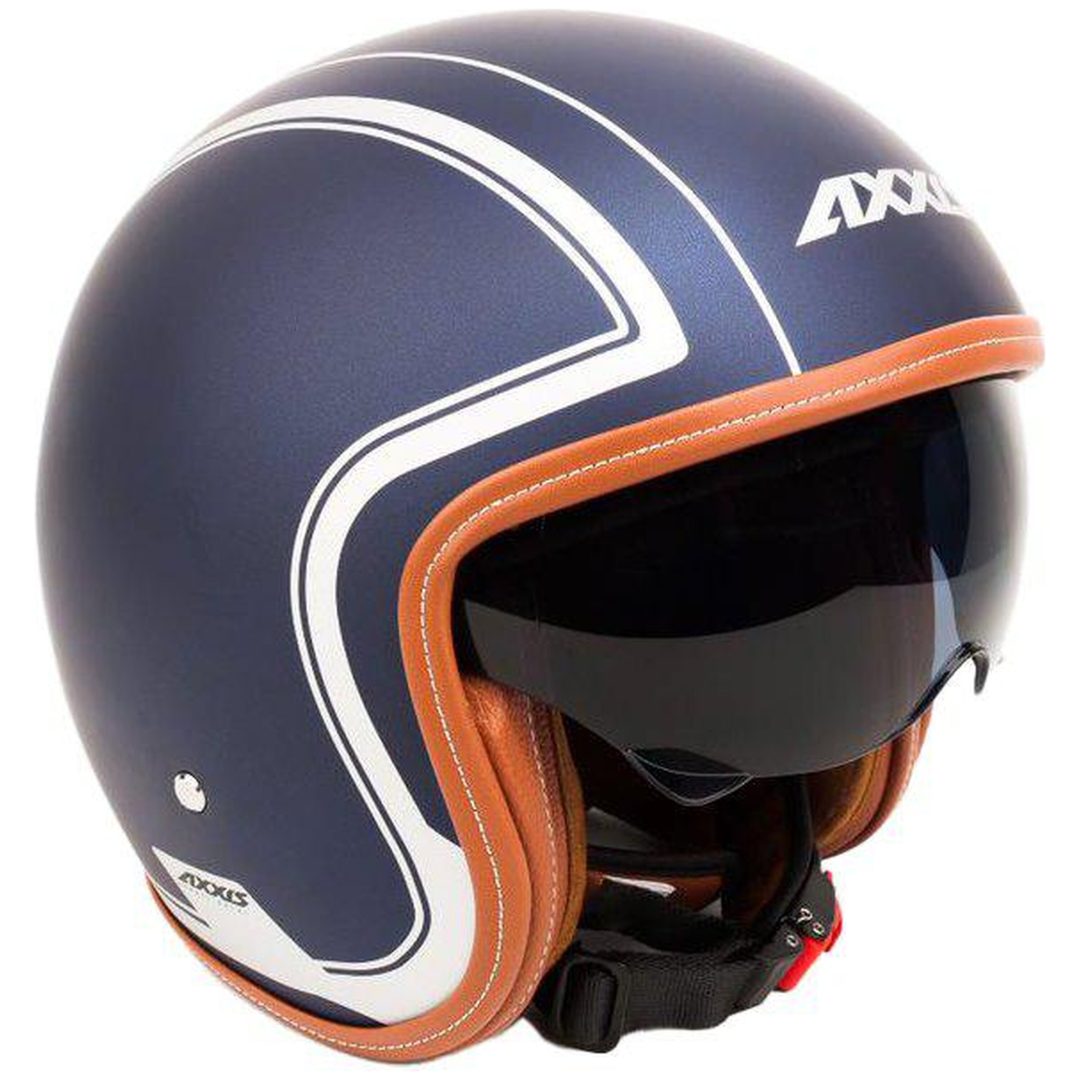 Öppen hjälm Hornet Royal A7 Mattblå AXXIS XS – bild 4