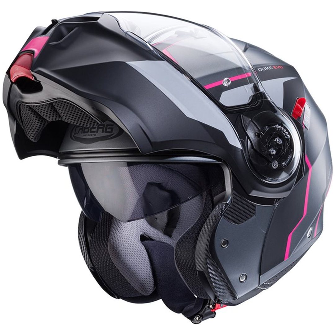 Öppningsbar Hjälm Duke Evo Move Matt Grå/svart/rosa Caberg XS – bild 2