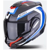 Öppningsbar hjälm EXO-TECH EVO Carbon Cosy Svart/Blå/Röd Scorpion