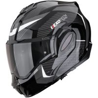 Öppningsbar hjälm EXO-TECH EVO PRO ACUTI Svart/Silver Scorpion