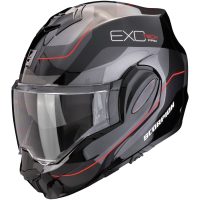 Öppningsbar hjälm EXO-TECH EVO PRO Commuta Svart/Grå/Röd Scorpion