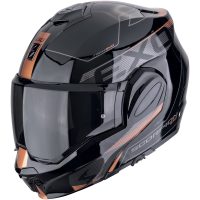 Öppningsbar hjälm EXO-TECH EVO Traveller Svart/Koppar Scorpion