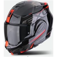 Öppningsbar hjälm EXO-TECH EVO Traveller Svart/Röd Scorpion