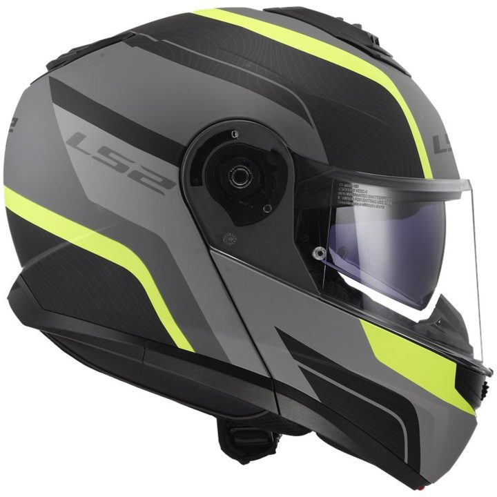 Öppningsbar Hjälm Ff908 Strobe Ii Monza Matt Svart/gul LS2 Medium – bild 4