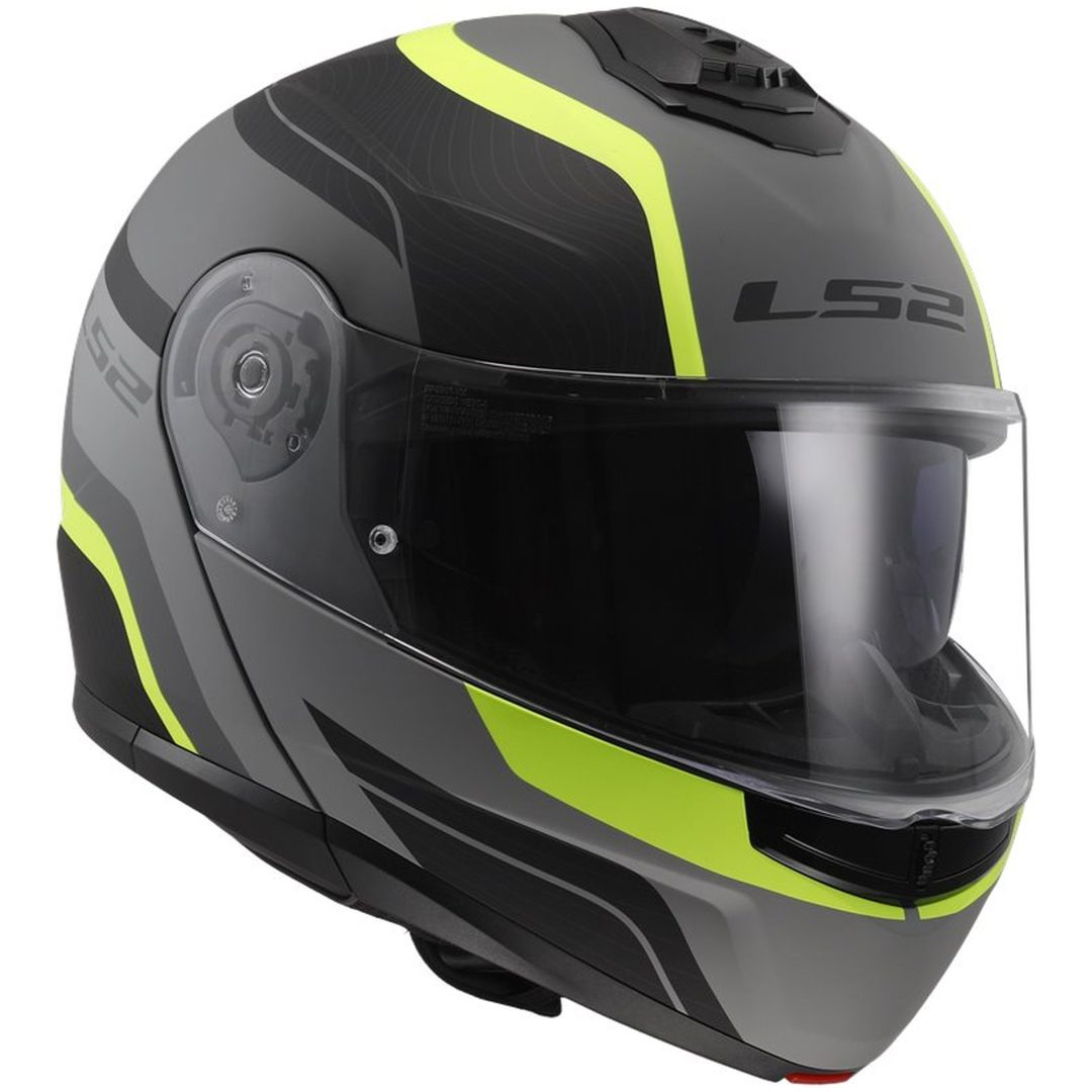 Öppningsbar Hjälm Ff908 Strobe Ii Monza Matt Svart/gul LS2 Medium – bild 5