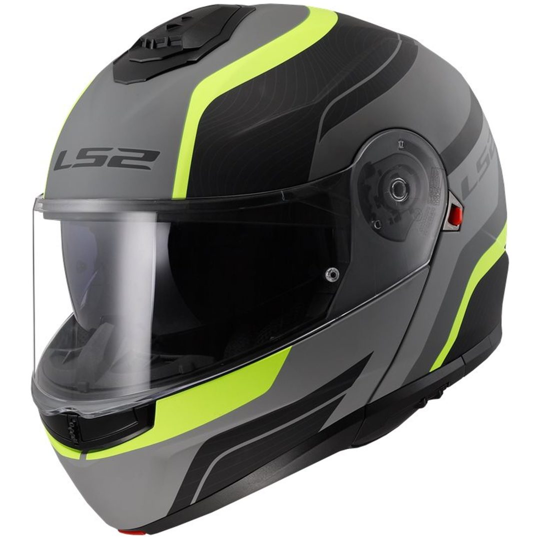 Öppningsbar Hjälm Ff908 Strobe Ii Monza Matt Svart/gul LS2 Medium
