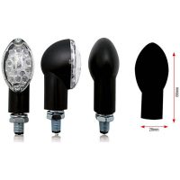 Ovala Led Blinkers Svart Universal BIHR