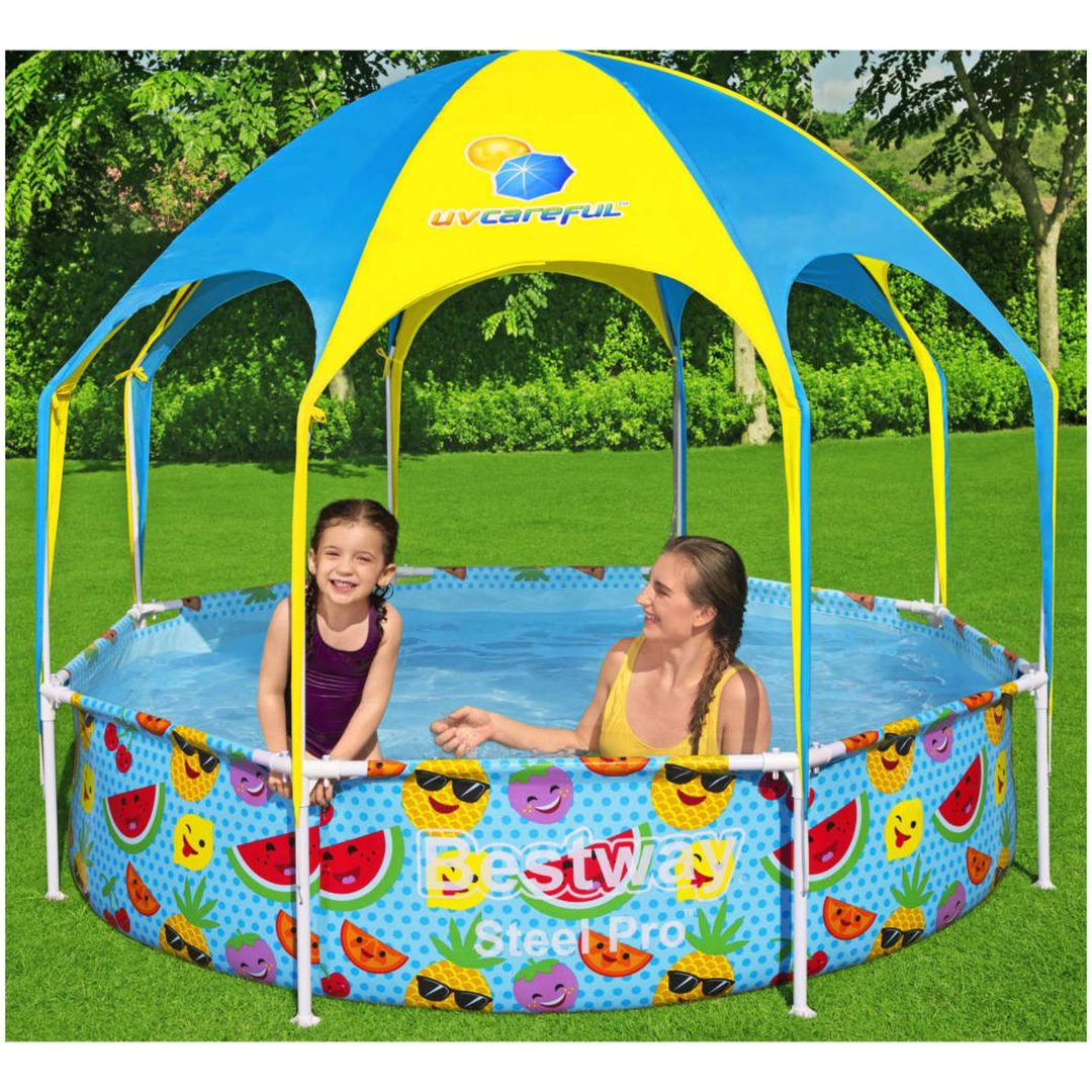 Ovanmarkspool för barn Steel Pro UV Careful 244x51 cm Bestway